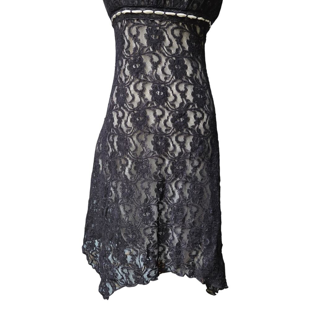 My Michelle Black Lace High-Low Dress - Picture 4 of 11